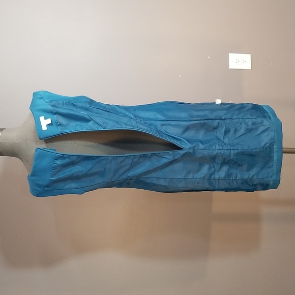 Charter Club teal dress size 10 with phenomenal neckline - Picture 9 of 10